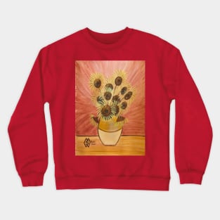 Bouquet of sunflowers in a vase Crewneck Sweatshirt